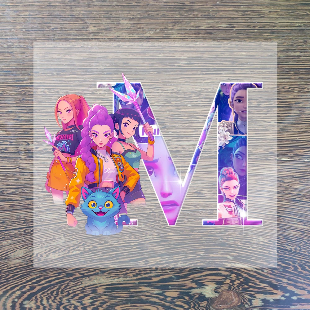 جديد K البوب شيطان الصياد الكرتون رسالة الحديد على بقع للملابس Kawaii DIY بها بنفسك ملصقات نقل الحرارة ملابس الأطفال الكبار