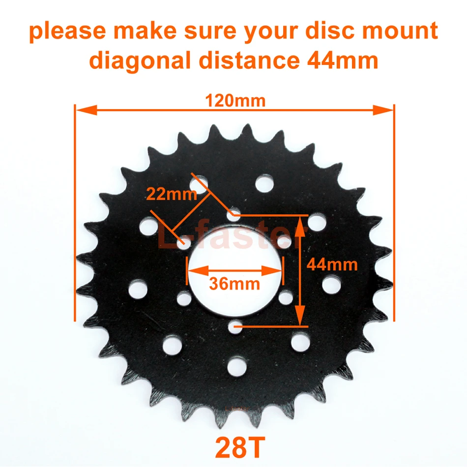 L-faster DIY 250W 350W Cheap Solution Spokes Gear Sprocket PAS Left Side Chain Drive Brushless Motor For E-bicycle