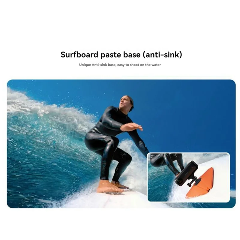 

VO-For Shadowstone Insta360 Surfboard Adhesive Base Anti-Sinking Version For X4/GO3S/Ace Floating Anti-Sinking Base