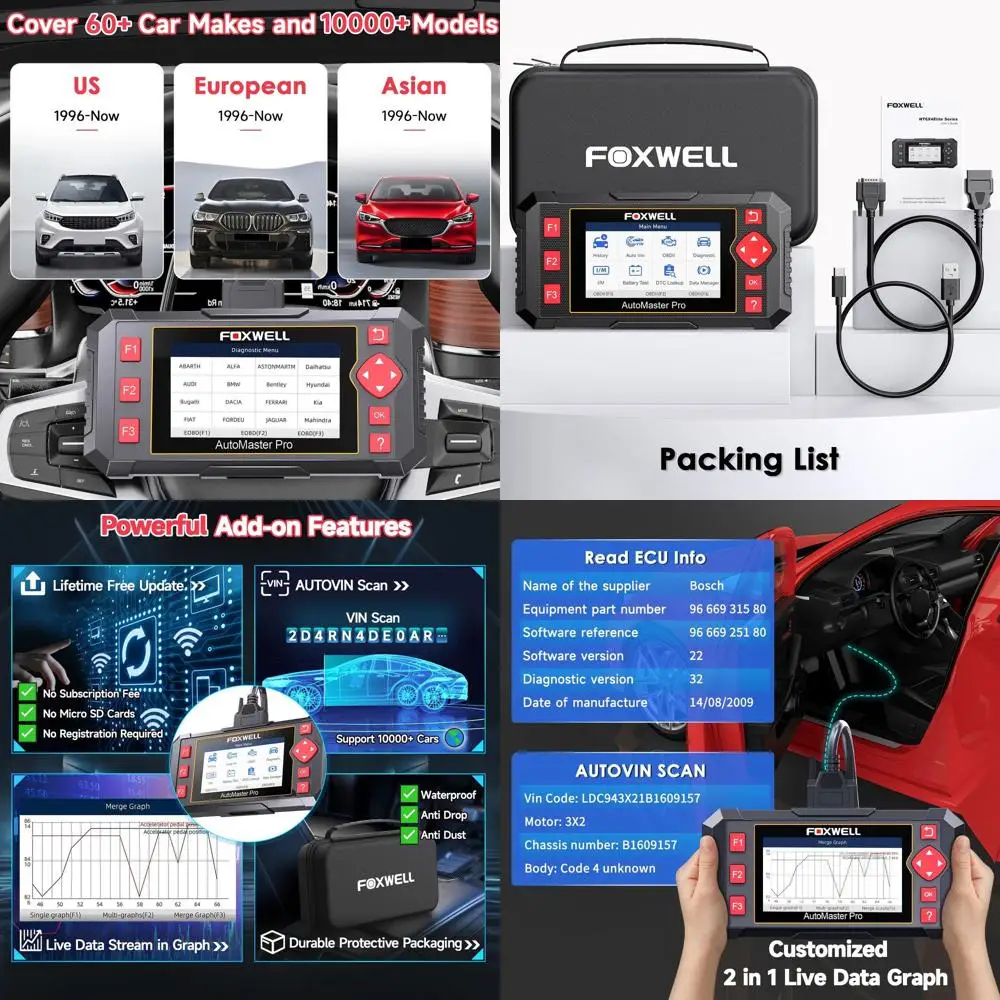 

Сканер OBD2 NT604E, 4-системный диагностический сканер для всех транспортных средств, сканер ABS, сканер подушек безопасности, считыватель кодов двигателя для проверки автомобиля