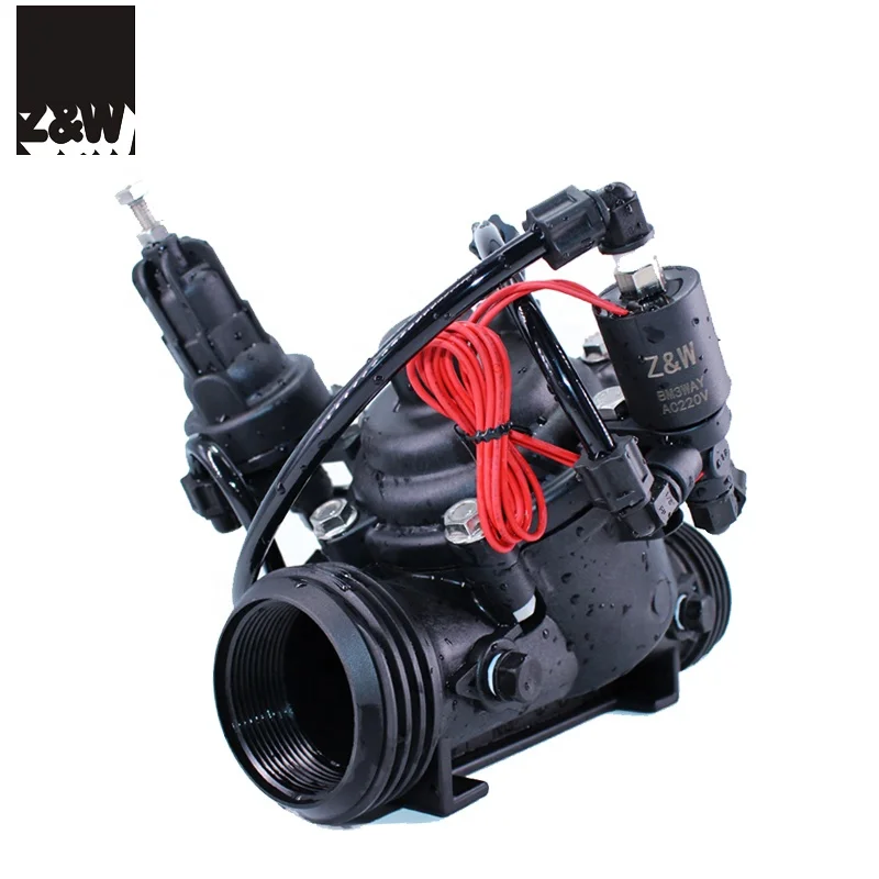 201T Pressure Reduce Control Valve Solenoid 2 Inch Irrigation DN50 63 Hydraulic Ac Dc 24v 12v Plastic Nylon