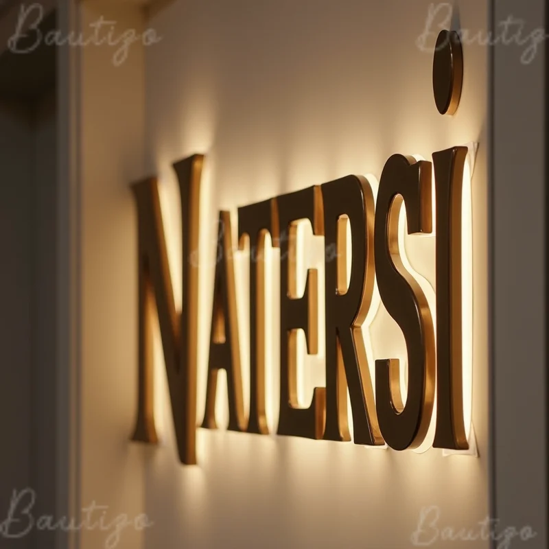 Custom LED Light Up Sign Backlit 3D Metal Letters For Outdoor Business Storefront Waterproof Illuminated LED Advertising Signage