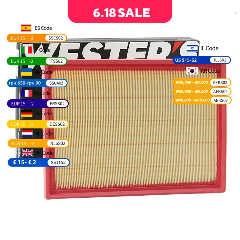 

WESTGUARD Air Filter for TOYOTA FJ CRUISER LAND CRUISER PRADO J150 4.0 V6 LEXUS GX 460 2010- 17801-38050 38051 C32011 MA1380