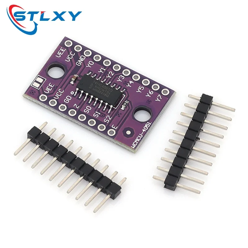 Stlxy CD4051 single 8-channel digitally controlled electronic switch Multiplexers 74HC4051 For Ardunio