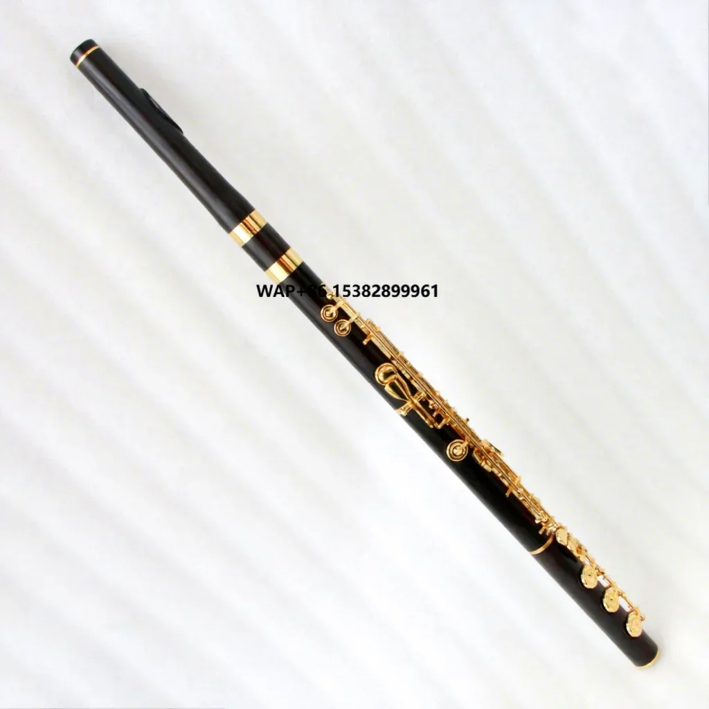 

FOCUS High Quality Ebony 17 Holes C Tone Flute Gold Plated Wooden Flute Chinese Factory Transverse Flute