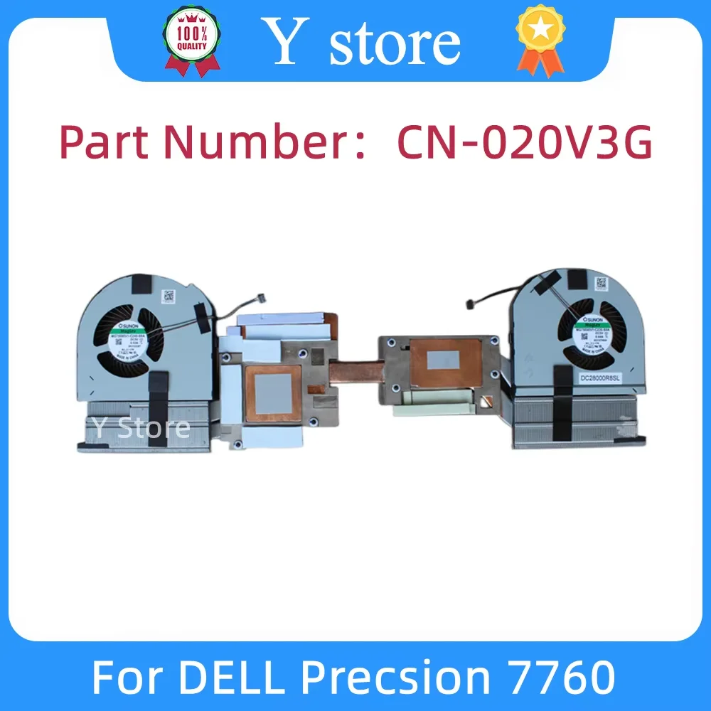

Y Store новый оригинальный радиатор для DELL Precision 7760, охлаждающий вентилятор серии T, радиатор видеокарты 020V3G 20V3G, быстрая доставка
