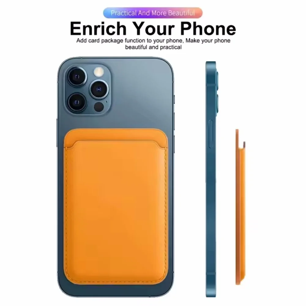 For Magsafe Magnetic Luxury Leather Card Holder Wallet Case For iPhone 14 Pro Max 13 12 Phone Bag Cover Adsorption Accessories