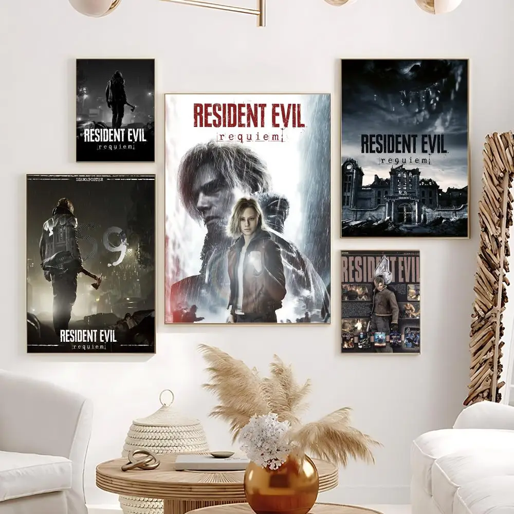 Resident Evil Requiem Poster HD Self Adhesive Waterproof Wall Art Ideal for Home Office Dorm Bedroom Great Gift