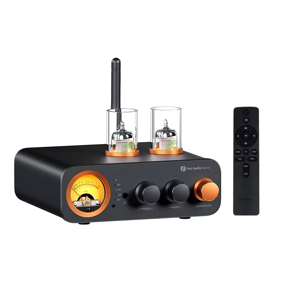 

Fosi Audio MC331 4-in-1 HiFi Tube Preamp DAC Headphone Amp Bluetooth Digital Amplifier + 24V Adapter