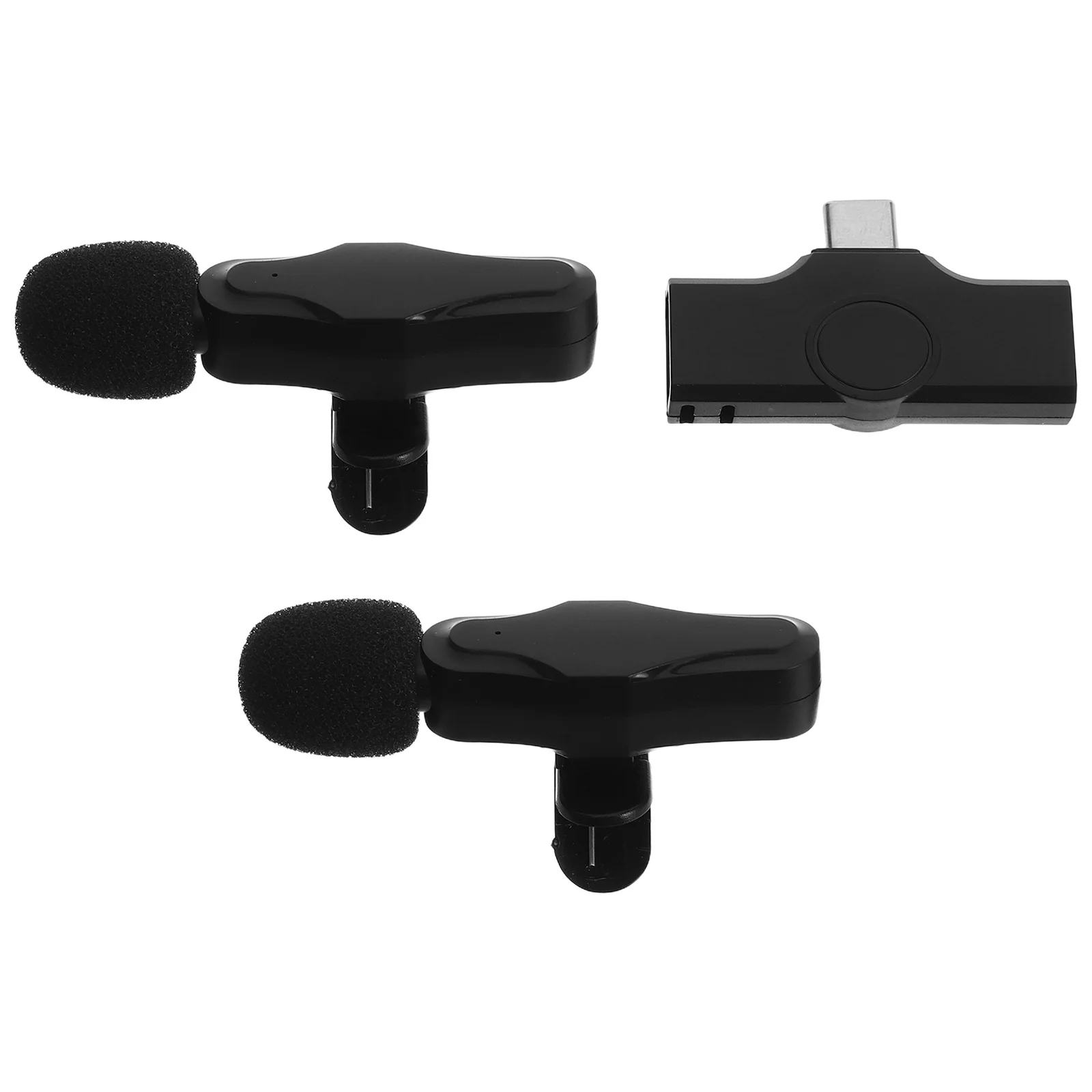 

1 set Wireless Lapel Microphone System Mini Cordless Lavalier Mic For Type-C Smartphones Cameras Clear Sound Noise Reduction