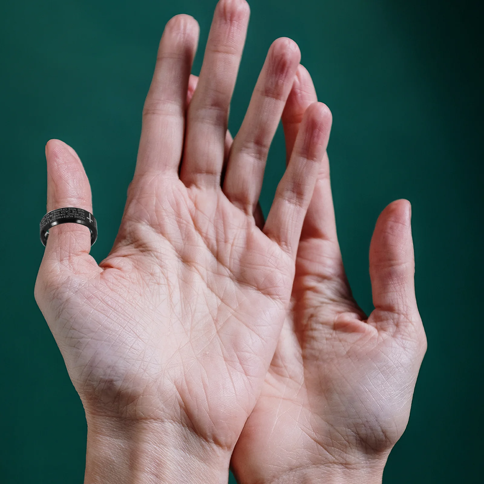 

Stainless Steel Cross Ring For Men Bible Inspired Design Comfortable Fit Religious Jewelry Gift Christian Rings Prayer