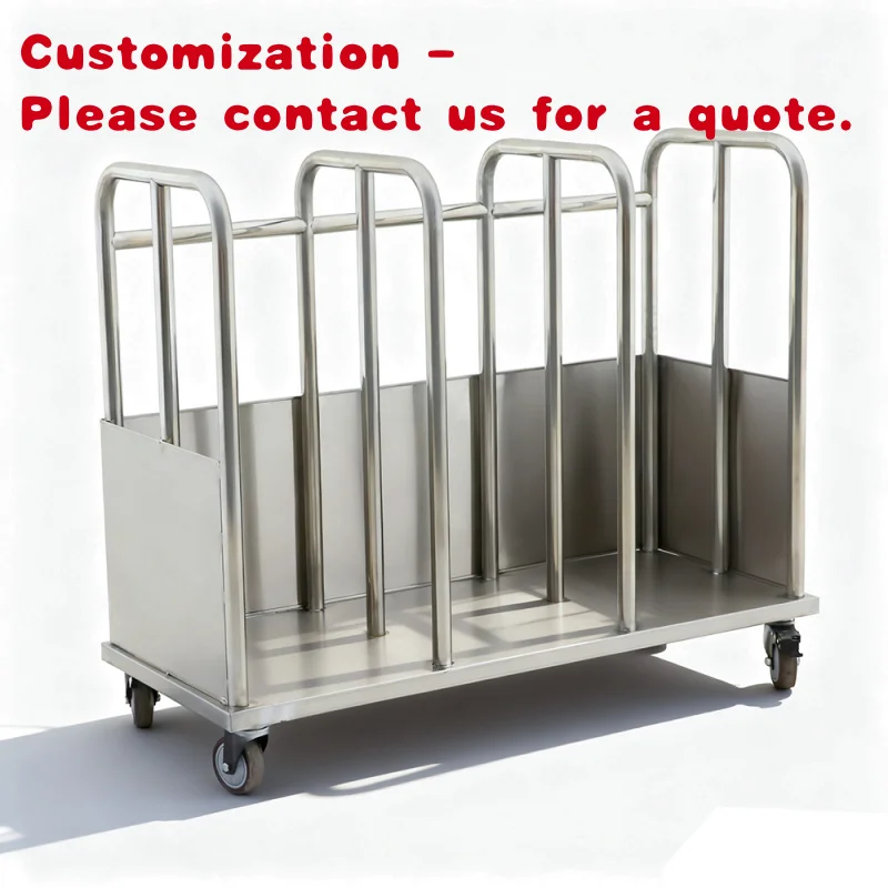 

custom.Factory Price Stainless Steel Three-compartment Cart Catering Trolley Dinner Delivery Truck Kitchen Restaurant Equipment
