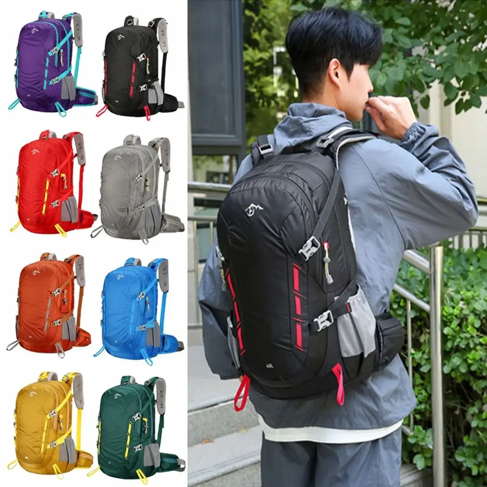 

Breathable 40L Mountaineering Backpack Large Capacity Stitching Hiking Backpacks Multi-Color Waterproof Travel Backpack Trekking