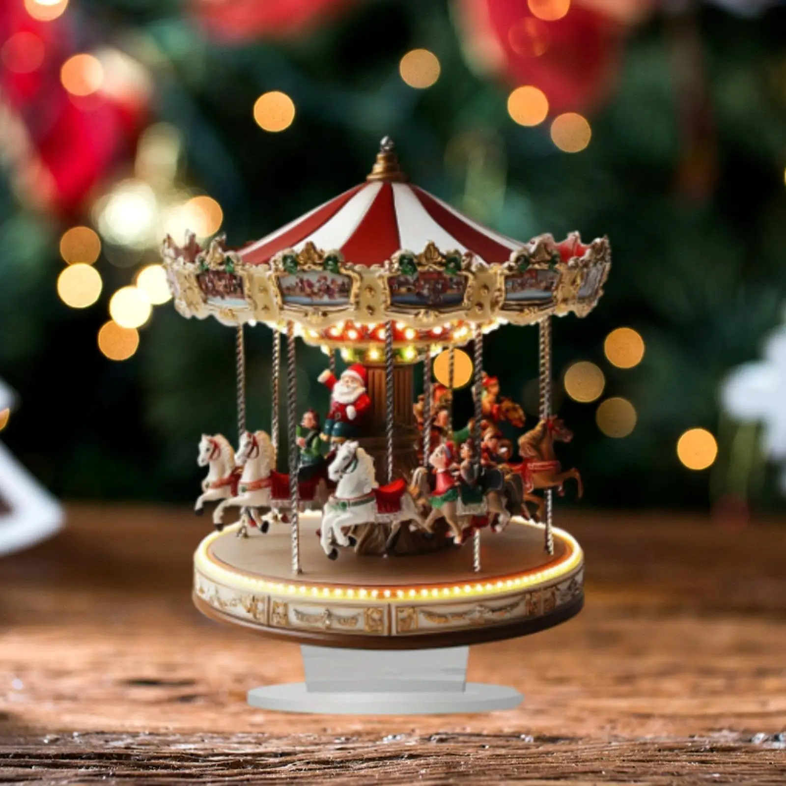 Christmas Carousel Figurines Decoration for Anniversary Valentine's Day Home