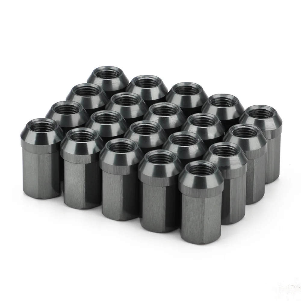 Plugs For Alloy Wheels 17mm Lug Nuts JDM Accessories 7075-T6 Aluminum Taper conical seat 32 mm length Wheel Nuts