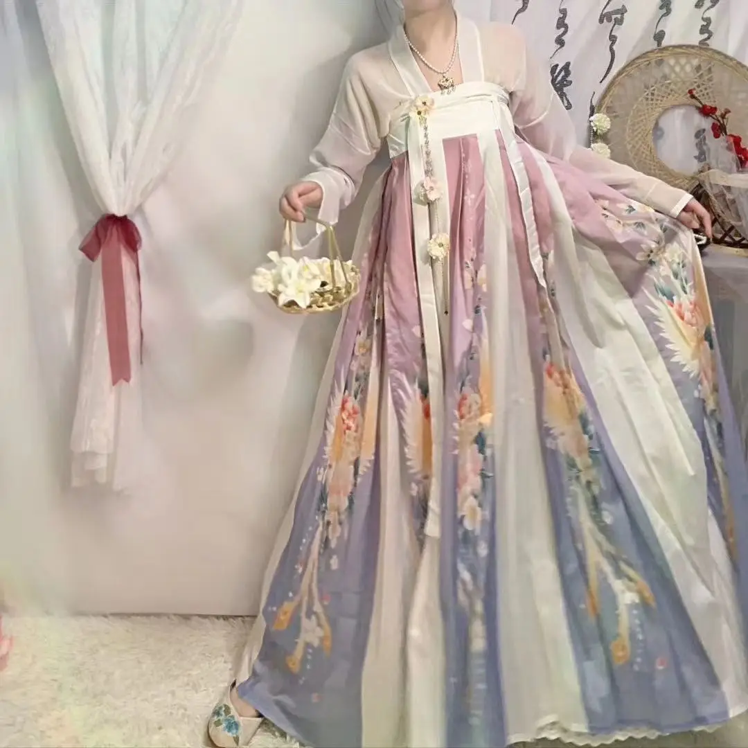 

New Chinese Ancient Costume Female Princess Fairy Skirt Elegant Fashion Trend Girl Asian Retro Dress Hanfu Traditional Cosplay