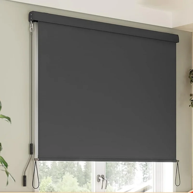 High-blocking hand-cranked roller blinds are durable, sun-proof and heat-insulating, suitable for factories, offices and homes