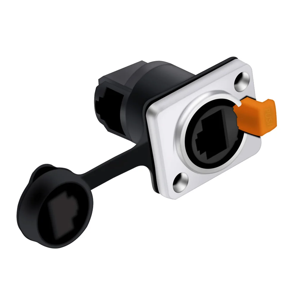 B03B-RJ45 موصل شبكة مقاوم للماء 8P8C أنثى لوحة جبل مآخذ موصل إيثرنت RJ45 #5