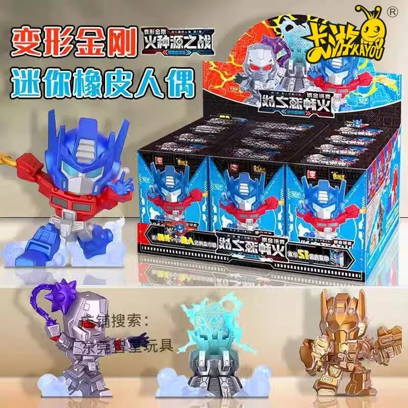 Nieuwe Kayou Transformers Blind Box Spark War Optimus Prime Mini Rubberen Pop Megatron Speelgoed Kinderspeelgoed Zeldzaamheid Kinderen Speelgoed Geschenken