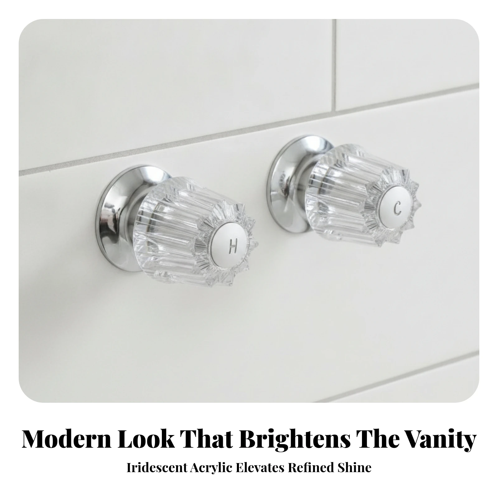 2 Pieces Shower Knob with Flange Round Shower Faucet Handle Replacement Faucet Handle Replacement Classic Elegant for Homeowners