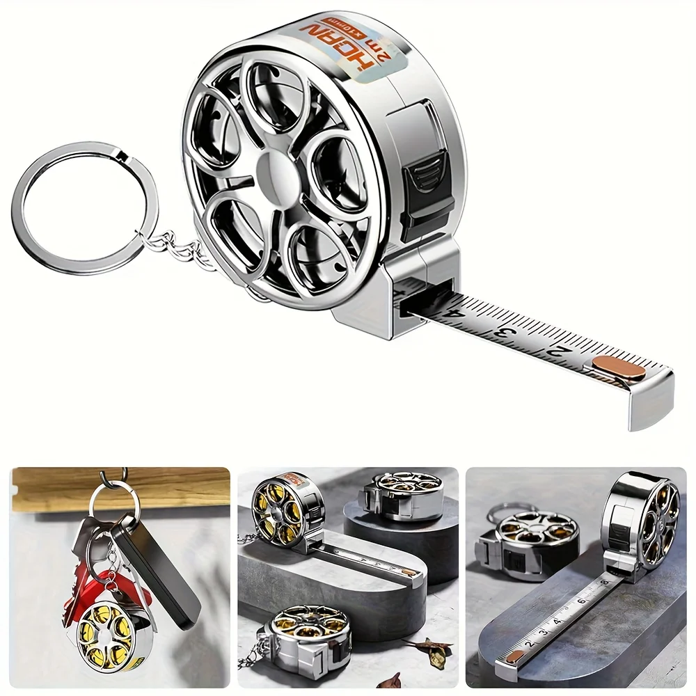 1 قطعة سلسلة المفاتيح الصغيرة شريط القياس 78.74 بوصة الصلب شريط القياس حساسة ، متري والإمبراطوري المزدوج مقياس ، متعددة الأغراض الصلب شريط القياس