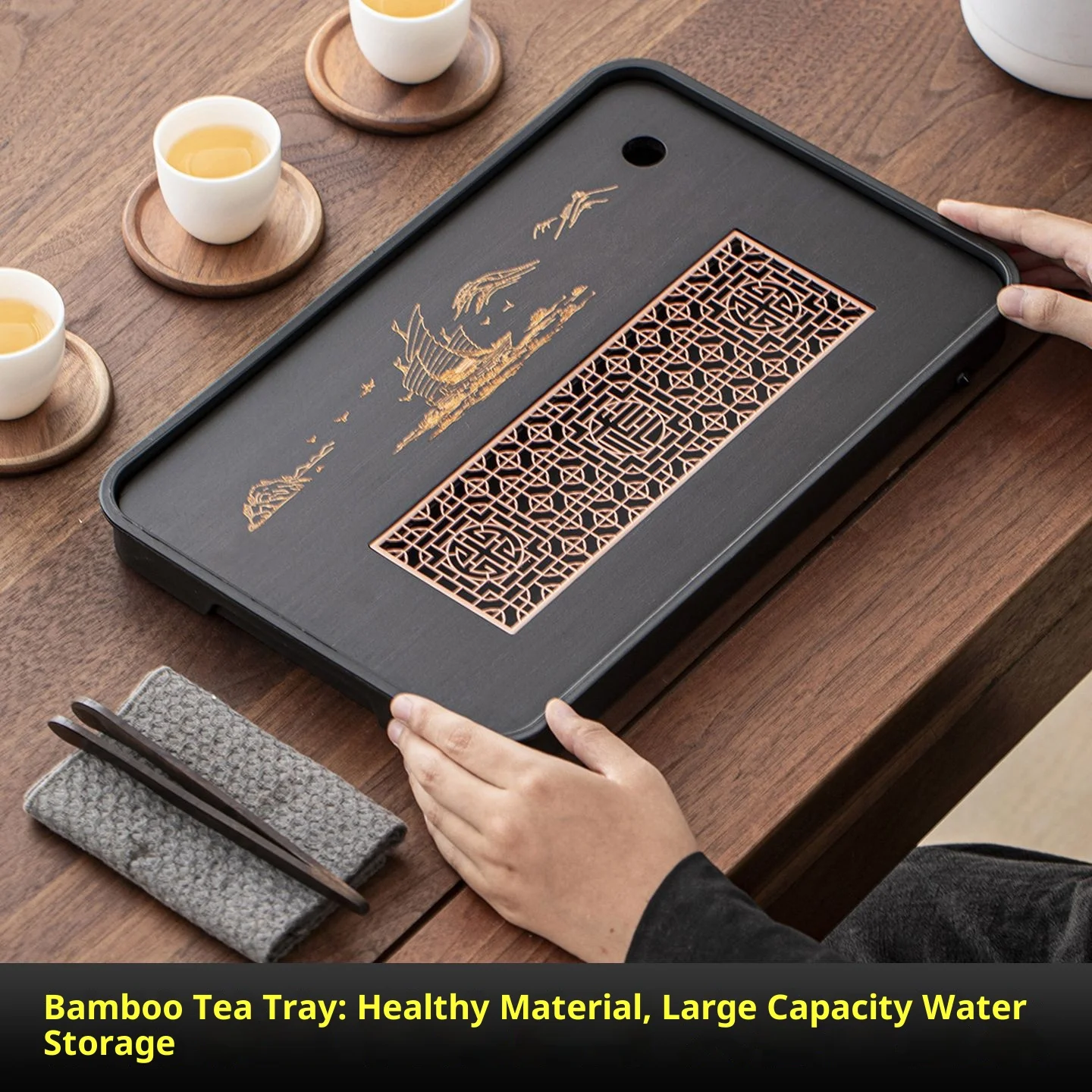 

Gianxi Tea Tray Bamboo Tea Sea Solid Wood Tea Set Storage And Drainage Type Tea Table Tea Tray Dry Brewing Table