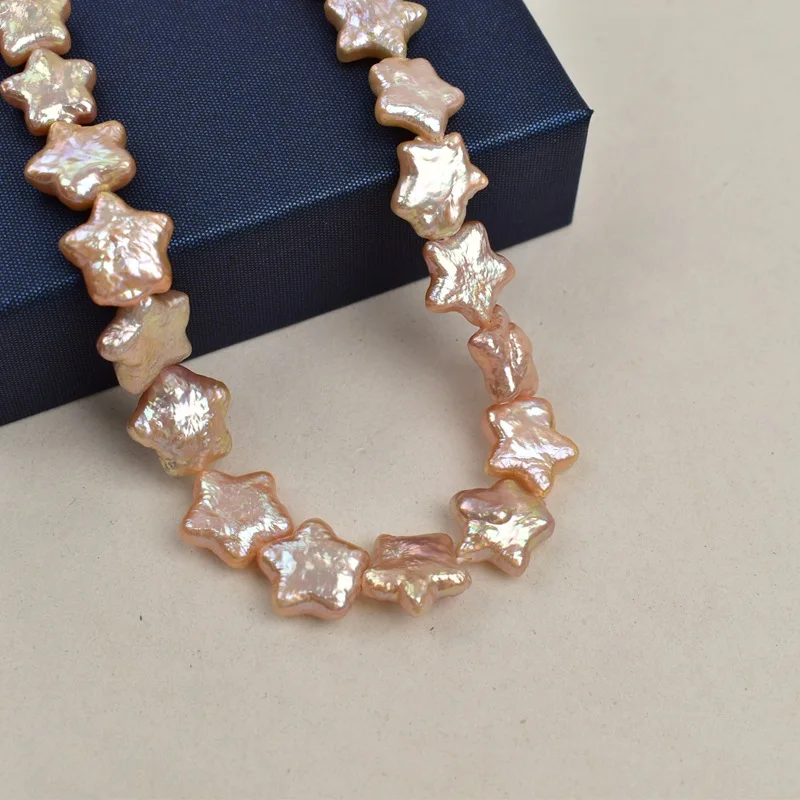 Freshwater Irregular Star Baroque Pearl Golden Star Hole Loose Beads Wholesale Handcraft Jewelry DIY Making Necklace Accessories
