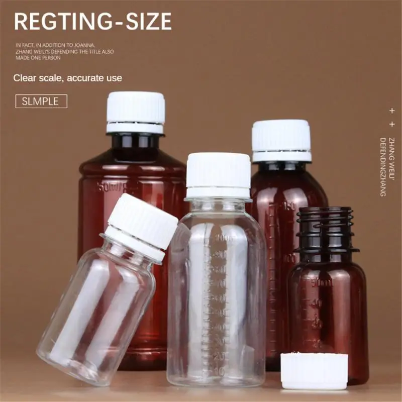 Scale Marking Convenient Storing Robust Durable Clear Plastic Bottles Water Agent Storage Quality Plastic Pet Sampling Bottles