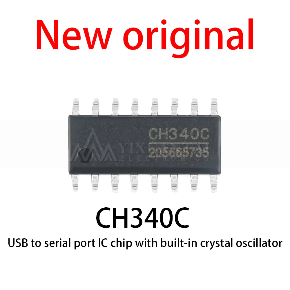 10-100Pcs/Lot New original CH340C SOP-16 USB to serial IC chip with built-in crystal oscillator in stock 