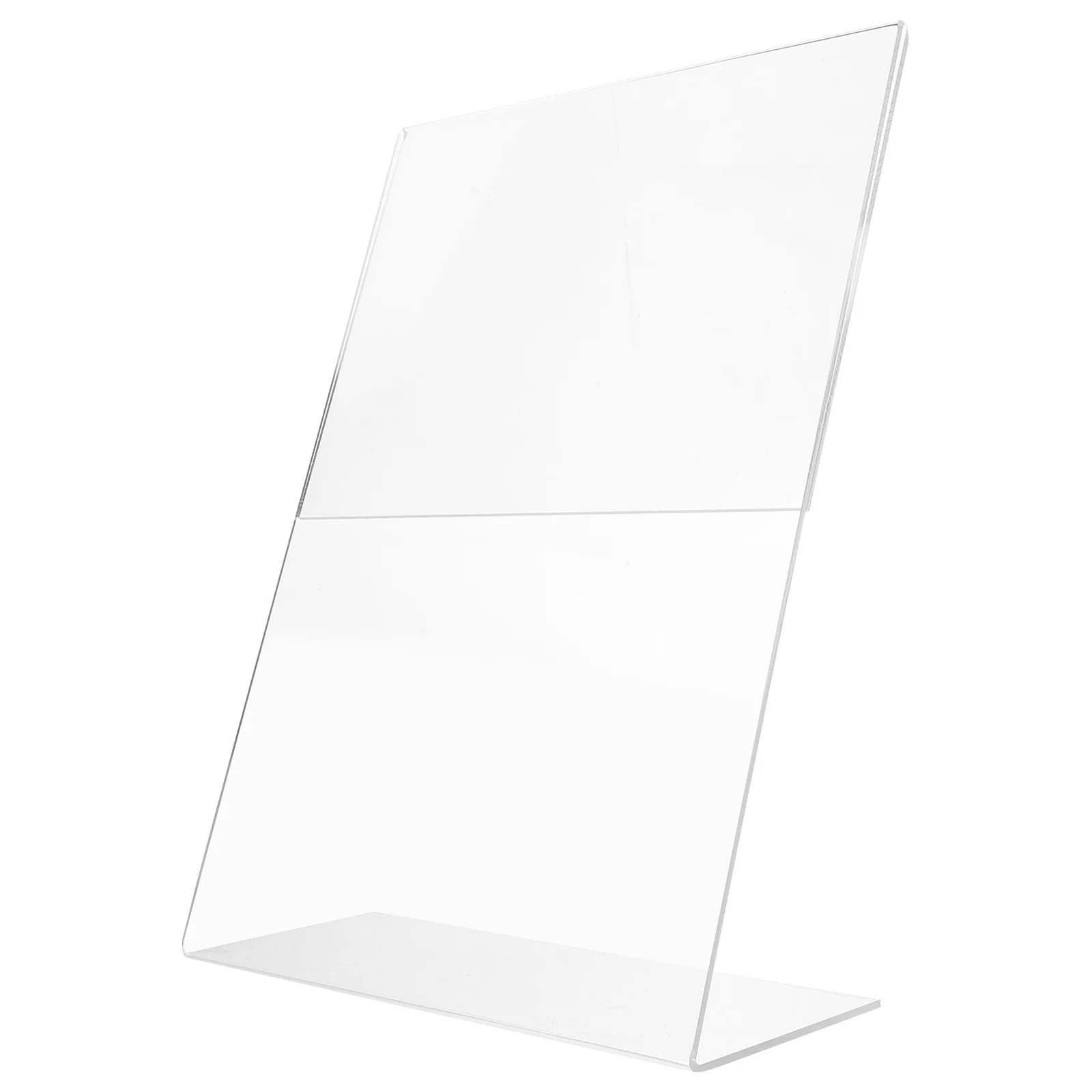 

Transparent Acrylic Sign Holder Tabletop Display Stand For Menu Card Poster Picture Yellow Resistant Easy Install