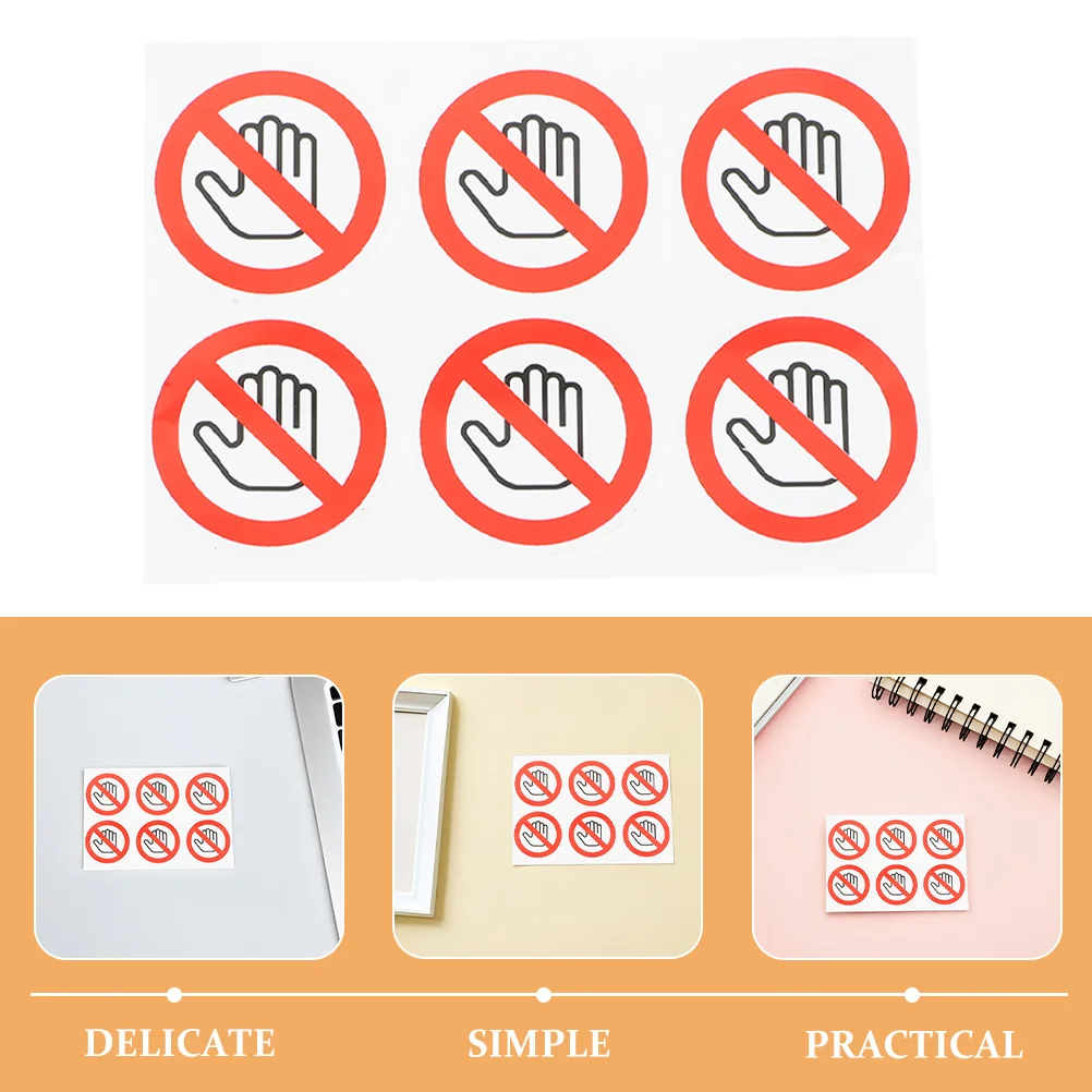 4 folhas não tocam adesivos de advertência sinais de segurança autoadesivos para usuarios de máquinas industriais oficinas acidente