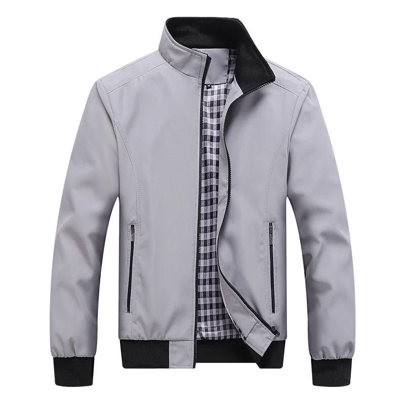

Men's Clothing Spring Autumn Casual Solid Fashion Slim Bomber Jacket Men Overcoat Arrival Baseball Jackets L-5XL 6XL Top