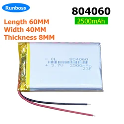 3.7V 3000mAh 804060 Polymer lithium ion Li-ion Rechargeable battery for Mp3 Mp4 DVR,GPS Tablet PC MID E-Book Power Bank 8*40*60m