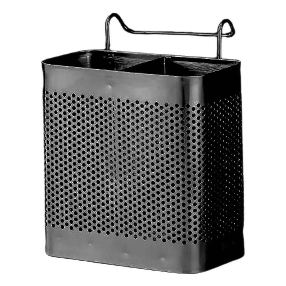 

Hanging Chopstick Holder Stainless Steel Black Drainage Rack Utensil Drying Kitchen Container Compact Cutlery Holder Dishwasher