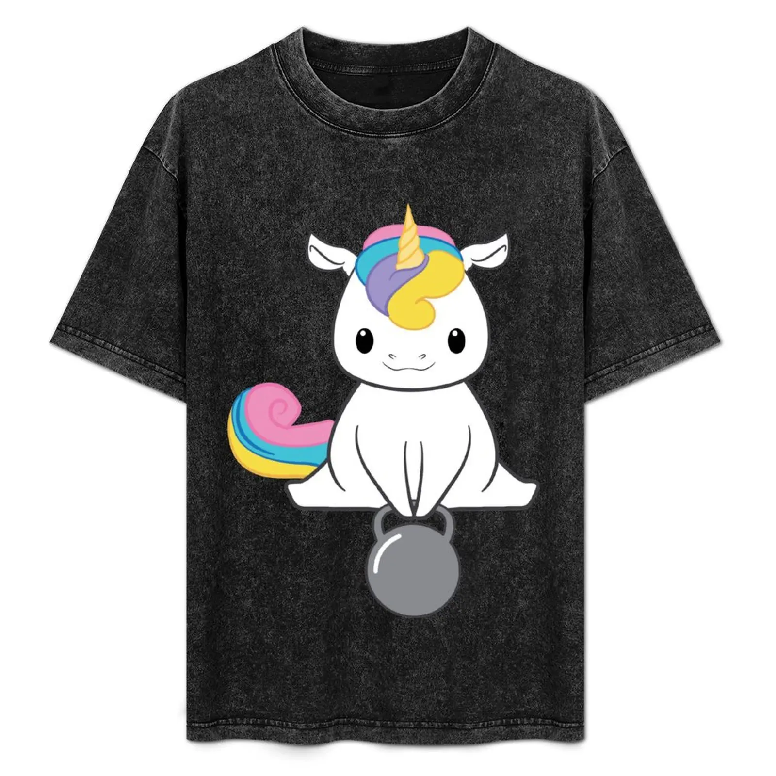 Fitness Lover Kettlebell Unicorn T-Shirt Big and Tall Gym T-Shirt