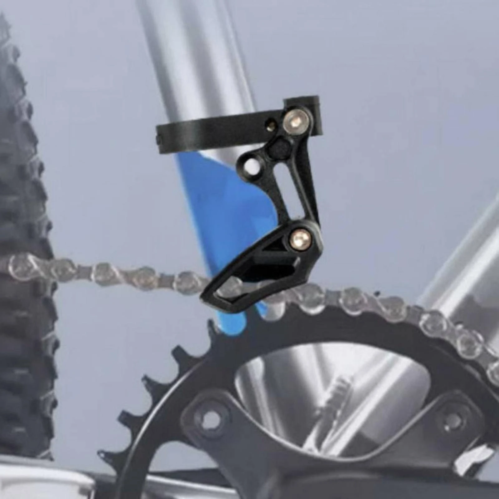 Mountain Bike Chain Retainer Adjustable Points Single-Chainring Chain Guide Mountain Bicycle Bash Guard Guard Nylon Body Compact