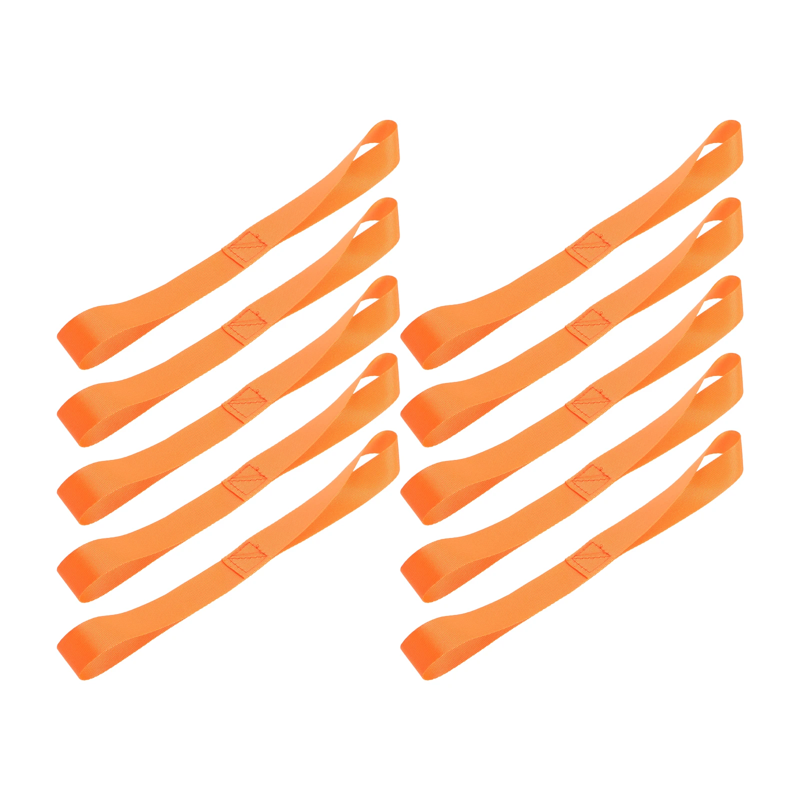 

10pcs 25mm Binding Rope Thick Polyester Straps for Cars Motorcycles Bicycles Adjustable Cargo Tie Downs Soft Loops Orange