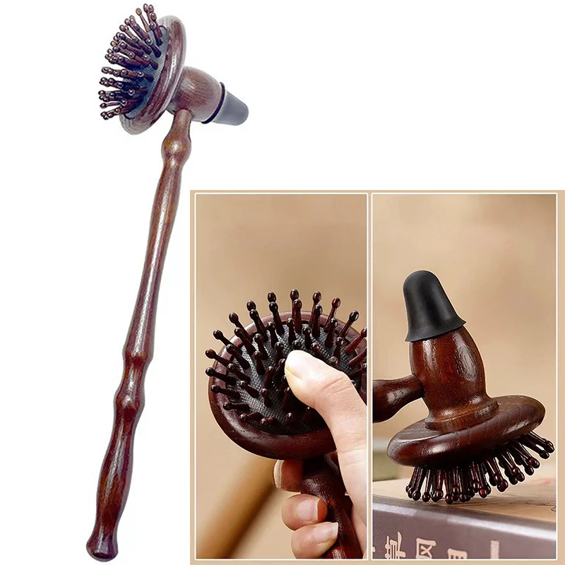 

2 в 1, деревянная массажная подушка безопасности, молоток для стука спины, меридиан, молоток для массажа спины, деревянный массажер, молоток для здоровья, массажное оборудование