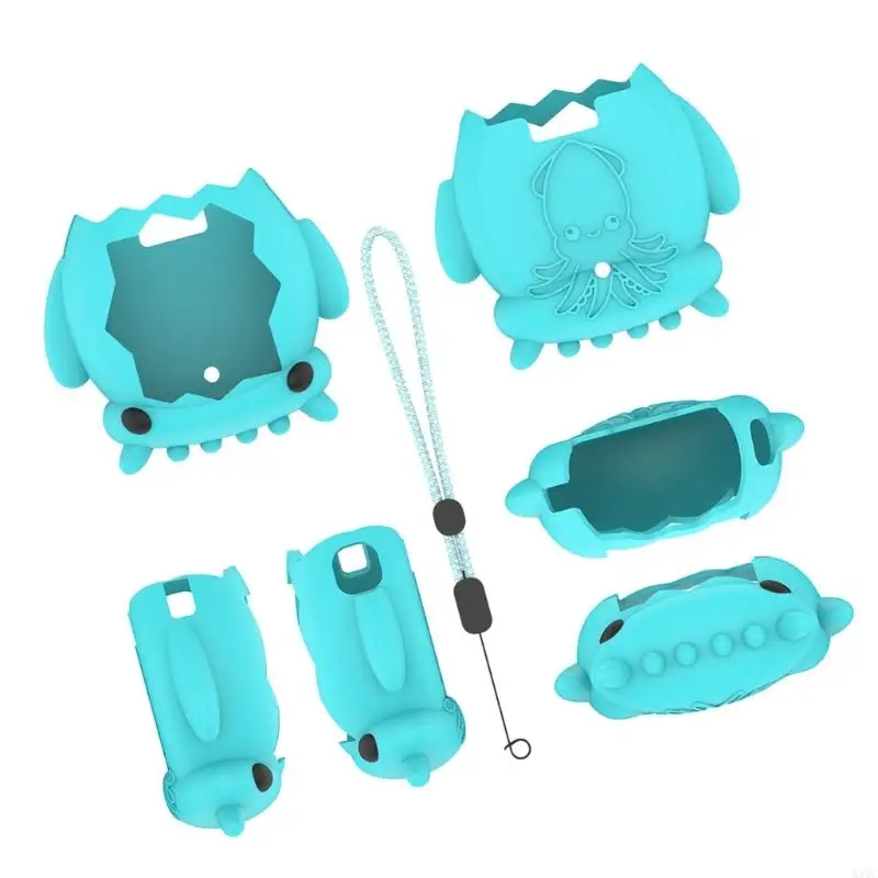 A5YC Shockproof Silicone Protective Cover for Electronic Pet with Lovely Squid Theme Resistant to Drop and Scratch Daily Use