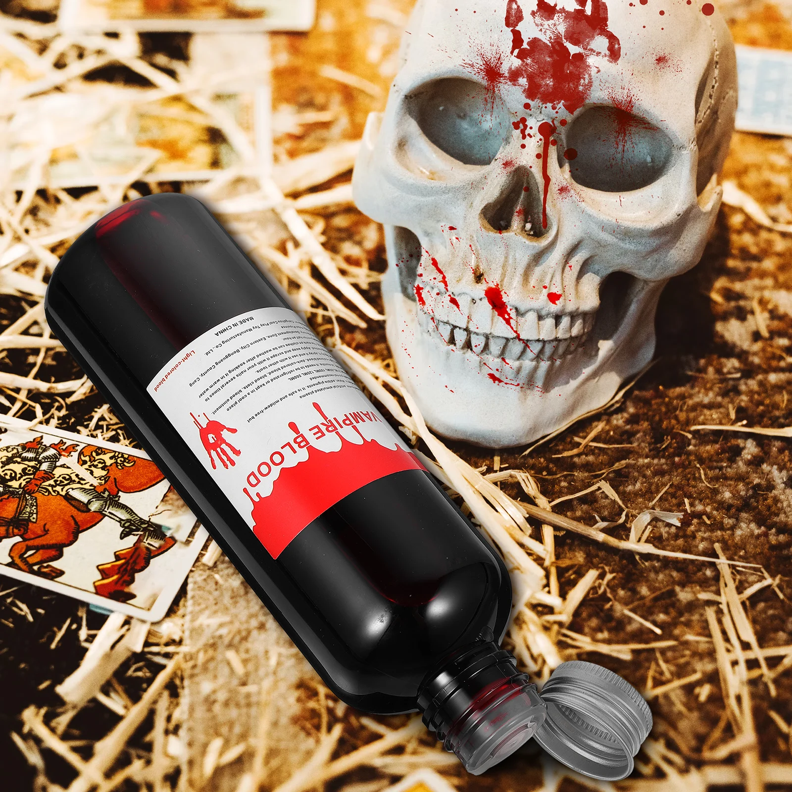

2 Bottles Fake Plasma Dripping Blood Paint Halloween Makeup Decorate Costume Stage Zombie Party Kits