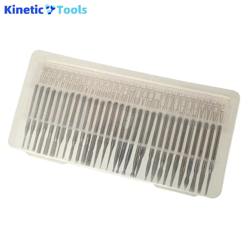 30 Buah Mata Bor Manikur Kepala Gerinda Kuku untuk Kuku Buatan Alami Alat Pemoles Pengamplas Tahan Lama Penggunaan Salon Rumah