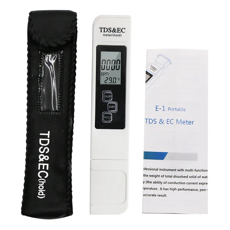 Imagem -06 - Qualidade da Água Tester Pen para Aquarium Pool Lcd Digital Calibração Automática Water Purity Test Medidor de Temperatura Tds ec