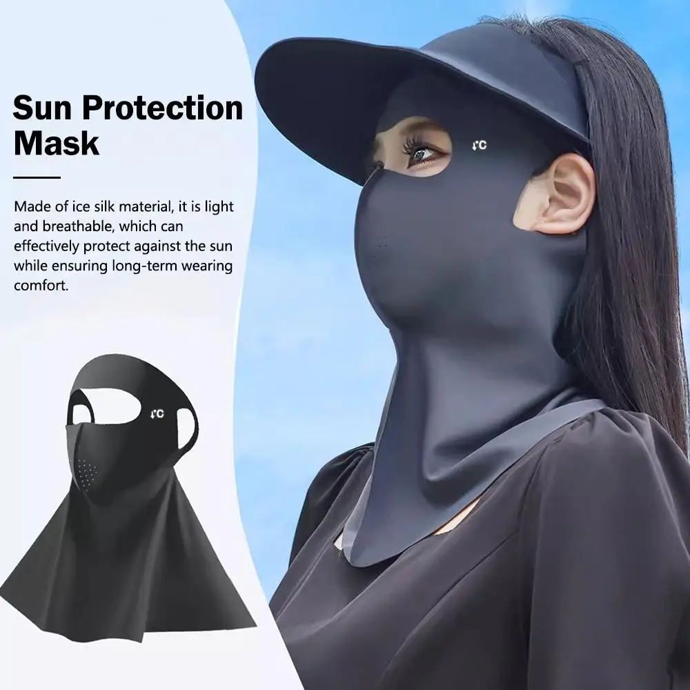 

Sunscreen Mask Anti-UV Traceless Summer Mask Breathable Ice Feel Sunshade Face Protection Men Women Cycling Sports Mask