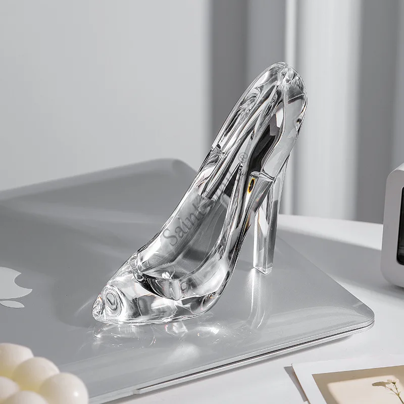 

1 Crystal Shoe Children's Birthday Gift Home Decoration High-heeled Wedding Statue Miniature Decoration