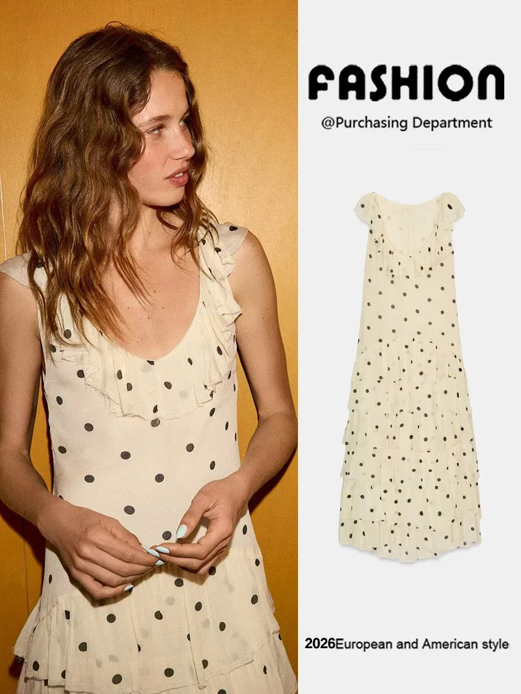 

Модное летнее новое поступление: женское асимметричное платье в горошек для вечеринок, 100% содержание материала [указать тип материала]