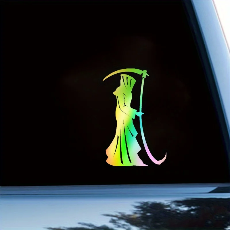 ملصقات فيلم Grim Reaper متعددة الألوان - ملصقات أوتوماتيكية مقاومة للطقس والأشعة فوق البنفسجية للسيارات والدراجات النارية والشاحنات #3