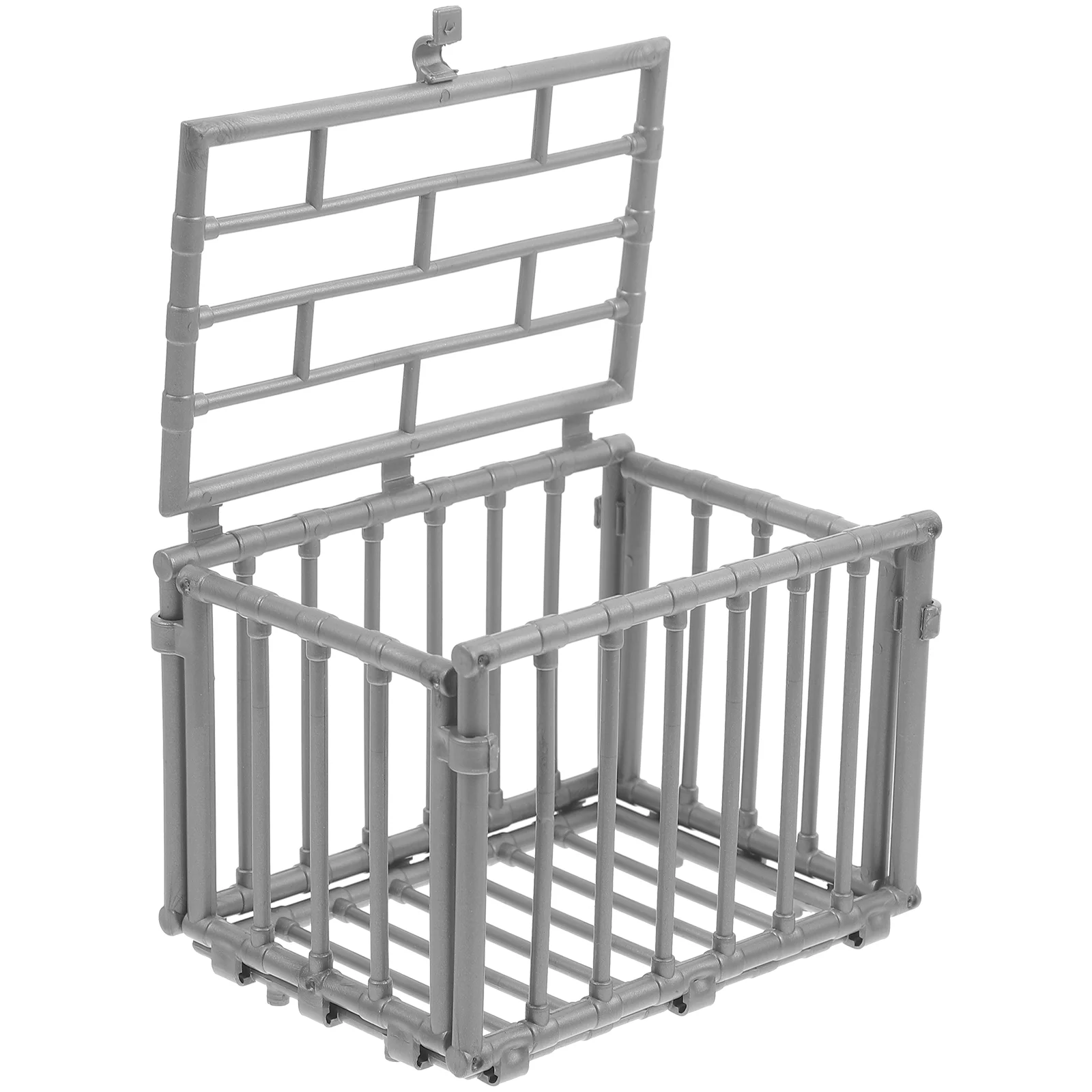 Beast Fence Model Miniatures Action Figure Cage DIY Toy Props Abs House Decor Storage