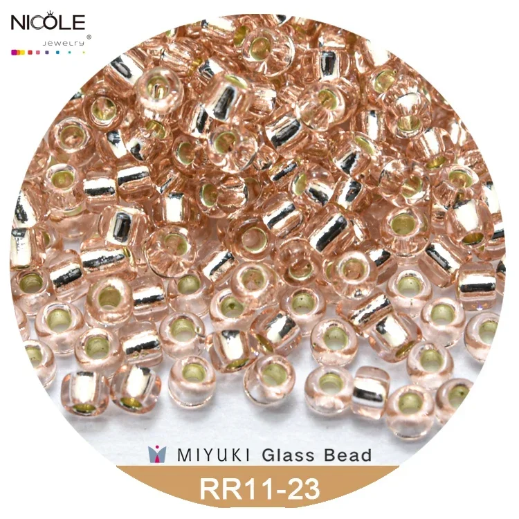 Cuentas redondas Miyuki con revestimiento de plata, serie 2mm 11/0, cuentas de semilla japonesas para pulsera, collar, pendientes, fabricación de