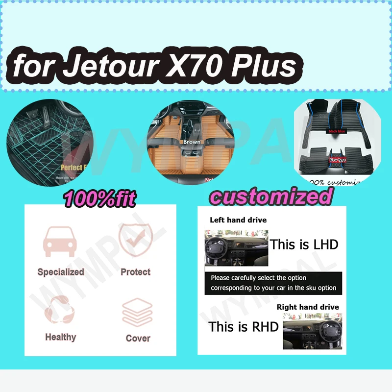 

LUXURY Car Floor Mats For Jetour X70 Plus Seven Seats 2021 2022 2023 Custom Auto Foot Pads
