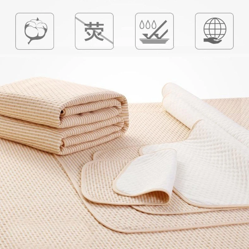 Diaper Changing Pad Changing Mat covers Washable Waterproof Nappy Newborn Reusable Infant cotton Urinal Mat Breathable Baby